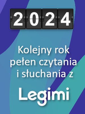 Stylizowane logo Legimi z kalendarzem i rokiem 2024